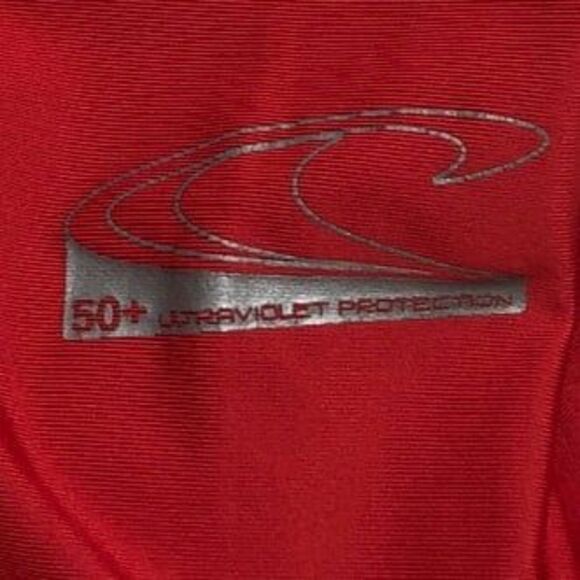 O’Neill Swim Body Shirt Performance Fit Ultraviolet Protection Short Sleeve Red - Picture 8 of 9